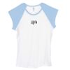 Bella Women's Baby Rib Contrast Cap-Sleeve Raglan T-Shirt Thumbnail