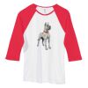 Bella Women's Baby Rib Contrast 3/4-Sleeve Raglan T-Shirt  Thumbnail