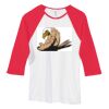 Bella Women's Baby Rib Contrast 3/4-Sleeve Raglan T-Shirt  Thumbnail