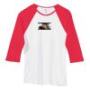 Bella Women's Baby Rib Contrast 3/4-Sleeve Raglan T-Shirt  Thumbnail