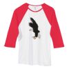 Bella Women's Baby Rib Contrast 3/4-Sleeve Raglan T-Shirt  Thumbnail