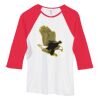 Bella Women's Baby Rib Contrast 3/4-Sleeve Raglan T-Shirt  Thumbnail