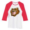 Bella Women's Baby Rib Contrast 3/4-Sleeve Raglan T-Shirt  Thumbnail