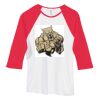 Bella Women's Baby Rib Contrast 3/4-Sleeve Raglan T-Shirt  Thumbnail