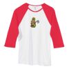 Bella Women's Baby Rib Contrast 3/4-Sleeve Raglan T-Shirt  Thumbnail