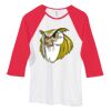 Bella Women's Baby Rib Contrast 3/4-Sleeve Raglan T-Shirt  Thumbnail