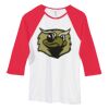 Bella Women's Baby Rib Contrast 3/4-Sleeve Raglan T-Shirt  Thumbnail