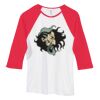 Bella Women's Baby Rib Contrast 3/4-Sleeve Raglan T-Shirt  Thumbnail