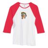 Bella Women's Baby Rib Contrast 3/4-Sleeve Raglan T-Shirt  Thumbnail