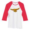 Bella Women's Baby Rib Contrast 3/4-Sleeve Raglan T-Shirt  Thumbnail