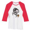 Bella Women's Baby Rib Contrast 3/4-Sleeve Raglan T-Shirt  Thumbnail