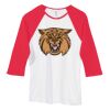 Bella Women's Baby Rib Contrast 3/4-Sleeve Raglan T-Shirt  Thumbnail