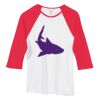 Bella Women's Baby Rib Contrast 3/4-Sleeve Raglan T-Shirt  Thumbnail