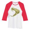 Bella Women's Baby Rib Contrast 3/4-Sleeve Raglan T-Shirt  Thumbnail