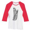 Bella Women's Baby Rib Contrast 3/4-Sleeve Raglan T-Shirt  Thumbnail