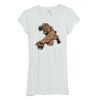 Bella Women's Sheer Rib Longer-Length T-Shirt Thumbnail